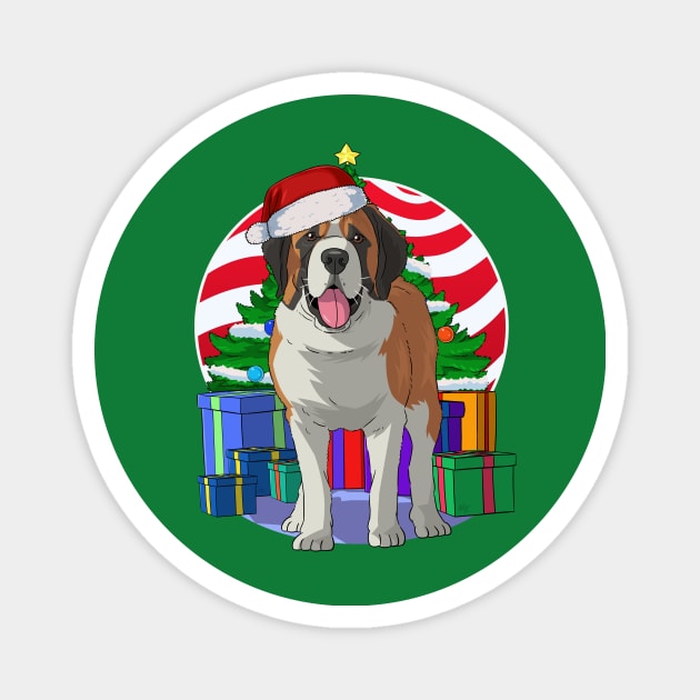 Saint Bernard Dog Christmas Tree Decoration Magnet by Noseking